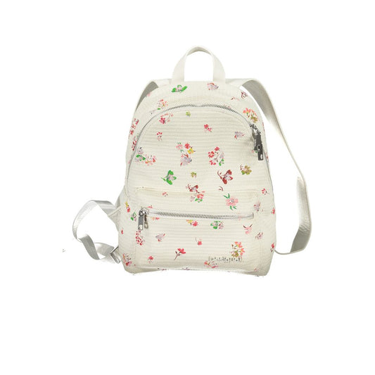 Desigual Weisser Polyethylen-Rucksack