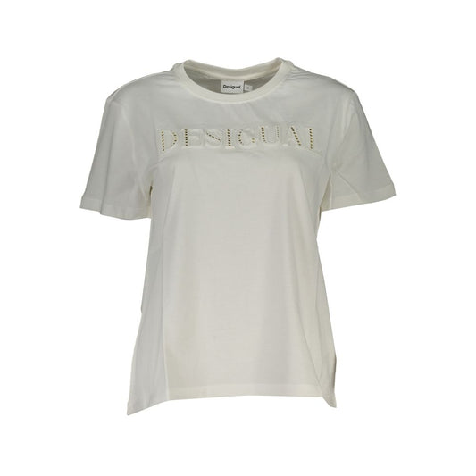 Desigual Weisse Baumwoll-Oberteile & T-Shirt