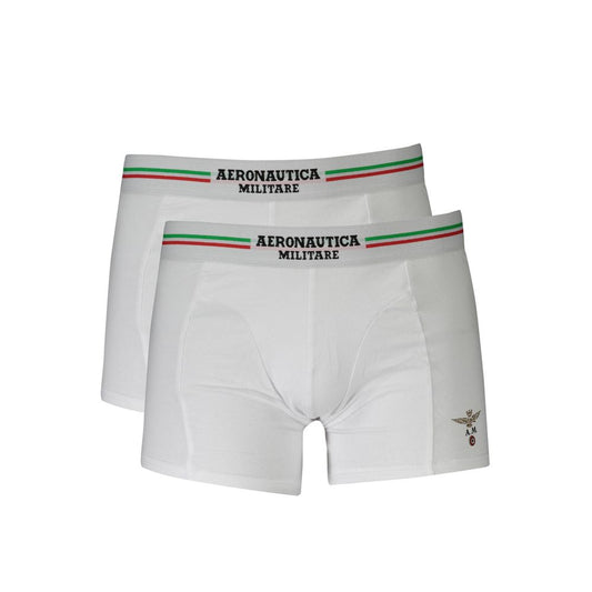 Aeronautica Militare Weisse Boxershorts Doppelpsck