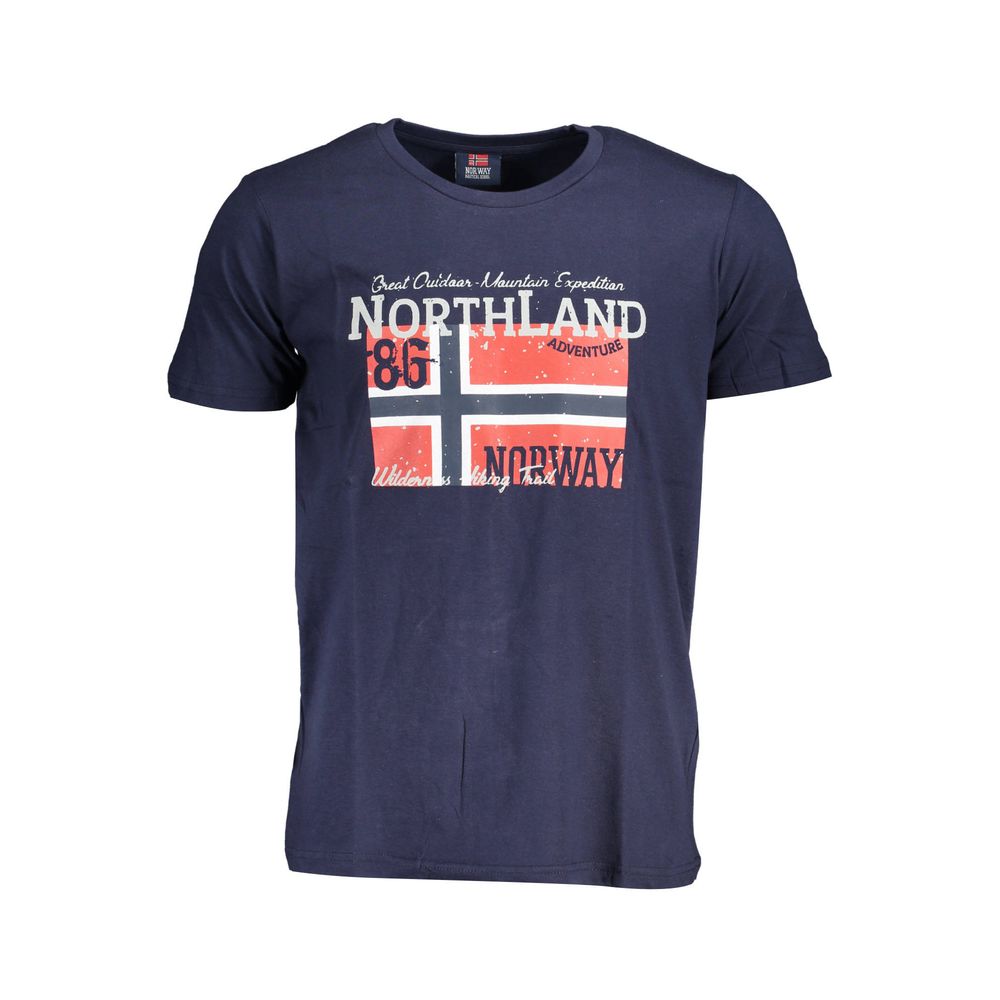 Norway 1963 T-Shirt aus blauer Baumwolle