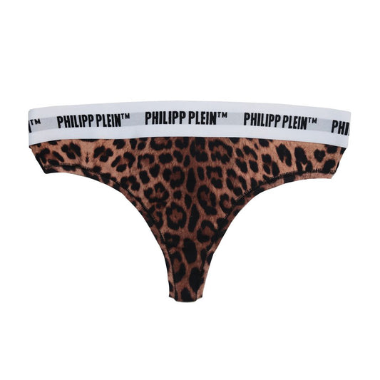 Perizoma Philipp Plein Chic con stampa leopardata in confezione doppia