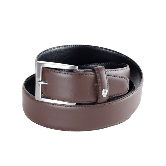 Cavalli Class Two-tone designer leather belt