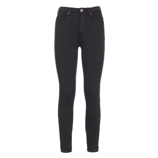 Maison Espin Erhöhte schwarze Olivia Super Skinny Jeans