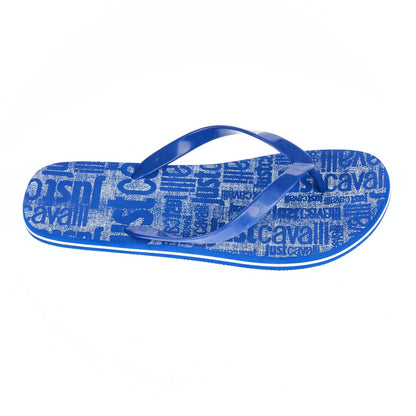 Just Cavalli Elegante hellblaue Herren Flip Flops