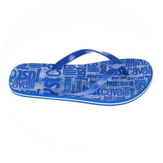 Just Cavalli Elegant light blue men's flip flops