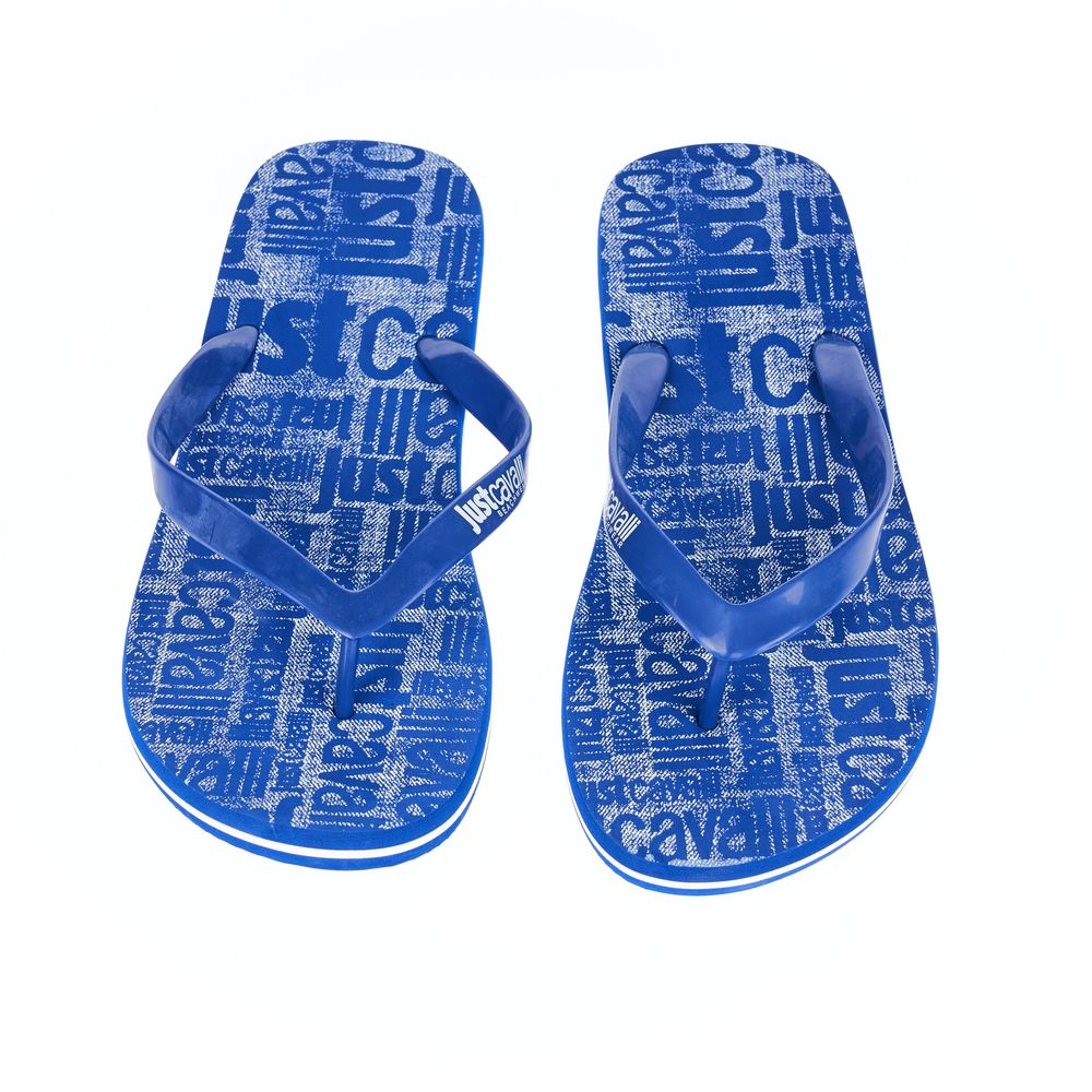 Just Cavalli Elegante hellblaue Herren Flip Flops