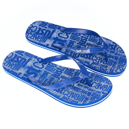 Just Cavalli Elegante hellblaue Herren Flip Flops