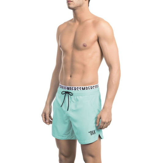 Bikkembergs Elegante hellblaue Badeshorts mit Brandingband