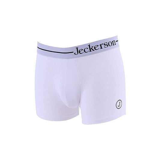 Jeckerson Elastic Solid Color Men's Boxer Duo with Printed Logo