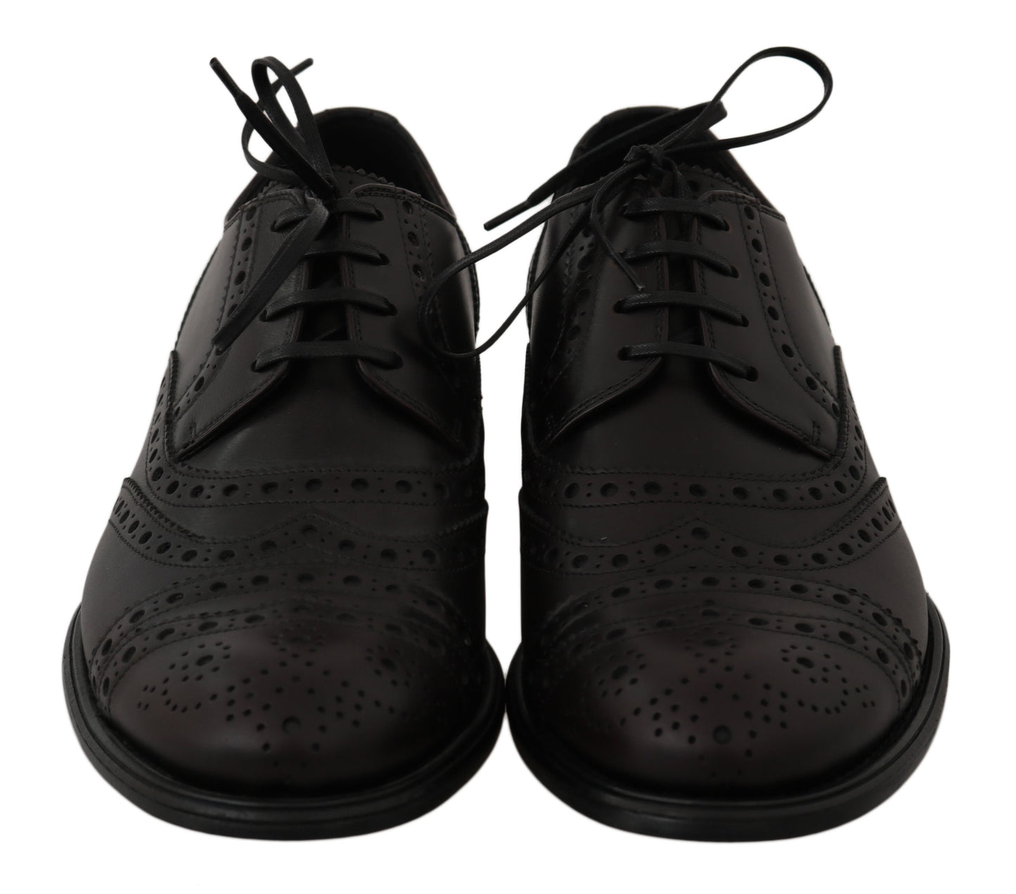 Dolce & Gabbana Elegante Bordeaux Wingtip Derby Schuhe