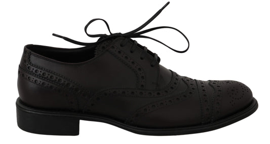 Dolce &amp; Gabbana eleganti scarpe derby con punta alari bordeaux