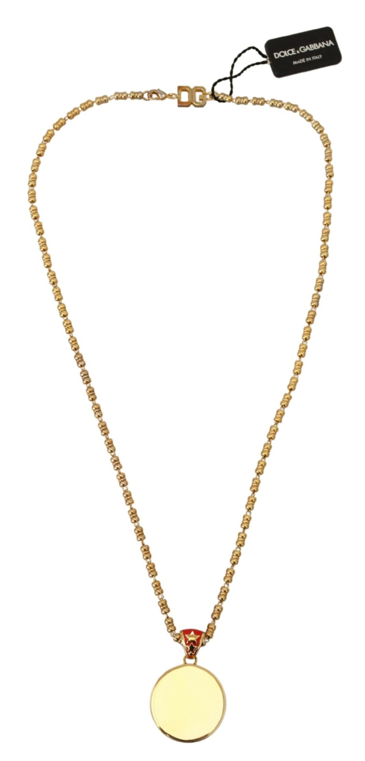 Dolce & Gabbana Elegante Gold Charm Kette Halskette