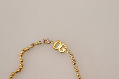 Dolce & Gabbana Elegante Gold Charm Kette Halskette