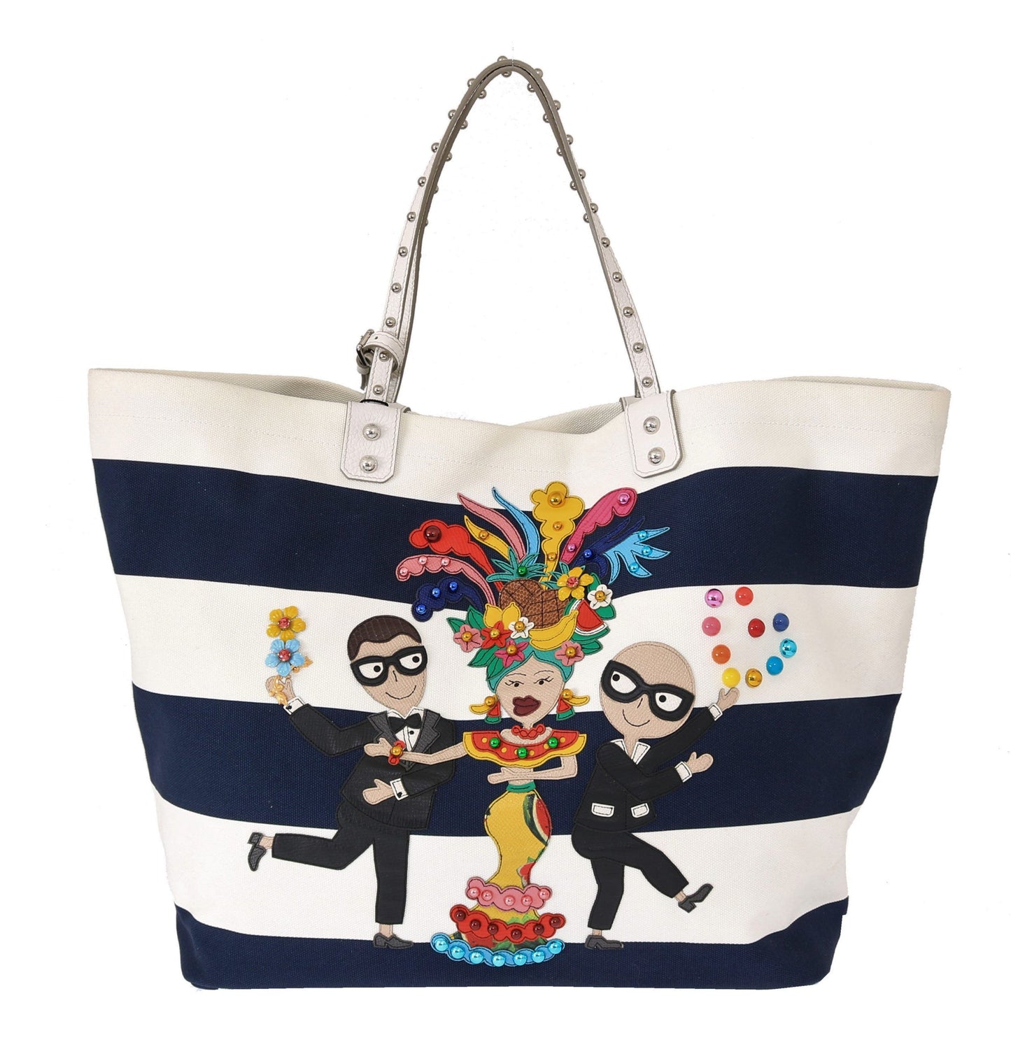 Dolce & Gabbana gestreifte Beatrice Tasche