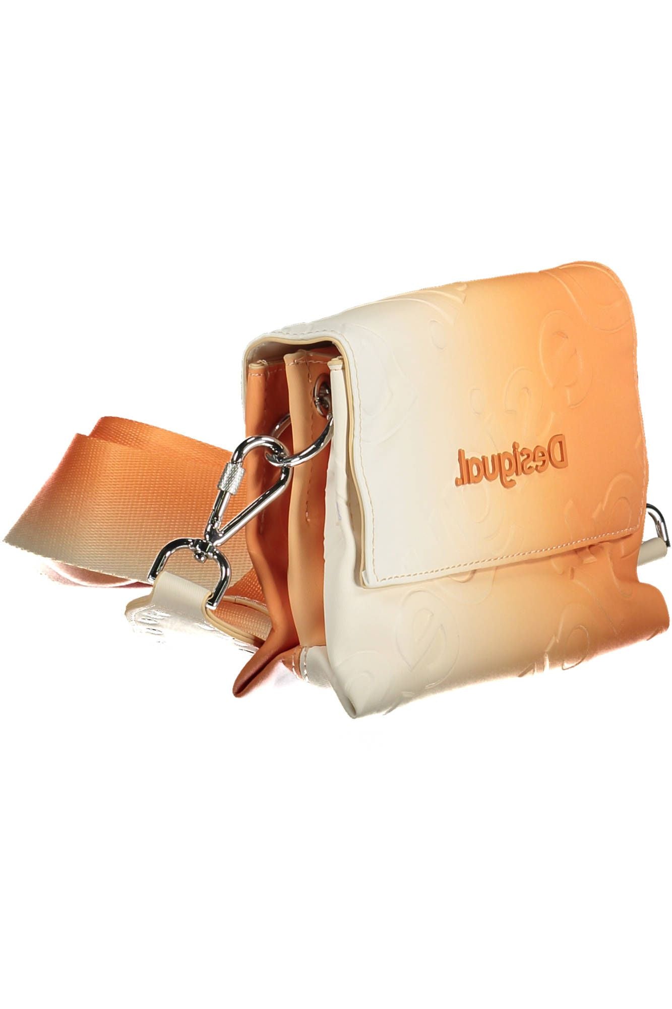 Desigual Schicke Orange Kontrast Detail Handtasche